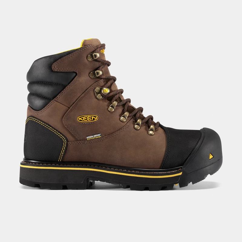 Keen Milwaukee Waterproof Steel Toe - Erkek Iş Botu - Kahverengi/Siyah - Turkey (230175XLY)